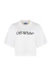 Off-white Off White Big Logo Bookish Cropped T Shirt In Multi