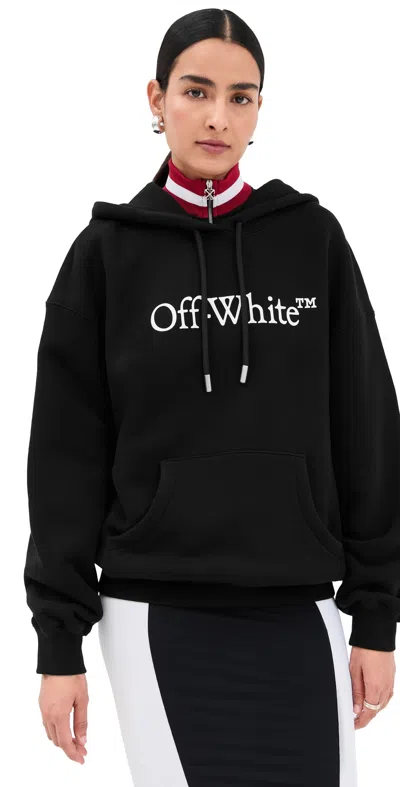 Off-white Big Logo Bookish Pullover Hoodie Black/white