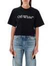 Off-white Off White Big Bookish Logo Cropped Top In Black
