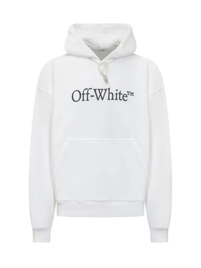 Off-white Big Logo Hoodie In White Black
