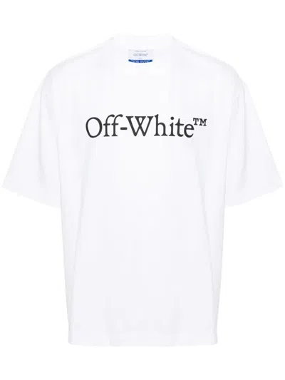 Off-white Big Logo Print Skate Cotton T-shirt In White