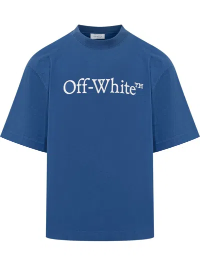 Off-white Big Logo T-shirt In Blue