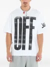 Off-white Graphic Crewneck T-shirt With Front And Back Print In White