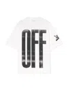 Off-white Graphic Crewneck T-shirt With Front And Back Print In Multi