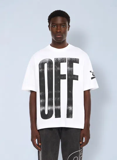 Off-white Big Off Diagonal Skate Logo T-shirt In White