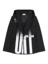 Off-white Big Off Gradient Wool Hood Jacket In Black