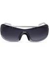 Off-white Big Wharf Oversized Sunglasses In Black