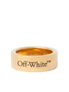 Off-white Logo Ring In Gold - No