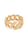 Off-white Arrow Chain Ring In Gold