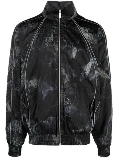 OFF-WHITE BIKER CRINKLED WINDBREAKER JACKET
