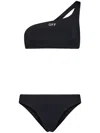 Off-white Embroidered Logo Bikini Set With In Black