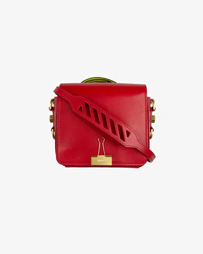 Pre-owned Off-white Binder Clip Bag Red