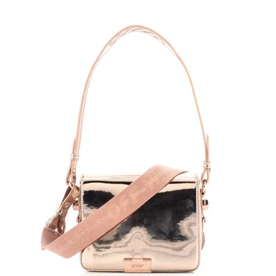 Off-white Binder Clip Flap Bag Mirror Faux Leather Mini In Multi
