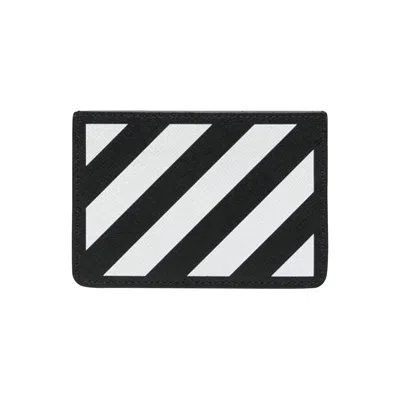 Pre-owned Off-white Binder Diagonal Card Case 'black/white' | Men's Size Onesize