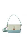 Off-white Binder Soft M  Denim Leather Light Blue In Blue