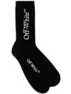 Off-white Bookish Mid' Black Cotton Blend Socks In Black