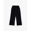 Off-white Logo-print Wide-leg Cotton Joggers 8-12 Years In Black