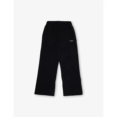 OFF-WHITE LOGO-PRINT WIDE-LEG COTTON JOGGERS 8-12 YEARS