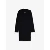 Off-white Black - White Off Stamp 2nc Skin Long-sleeves Stretch-cotton Dress 8-12 Years In Black
