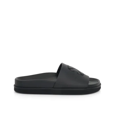 Off-white Off White Off White Cloud Arrow Slippers In Black