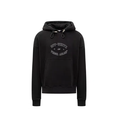 Off-white Off White Off White Cotton Hooded Sweatshirt In Black