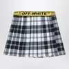 Off-white Off White™ 对角格纹法兰绒半身裙 In Black
