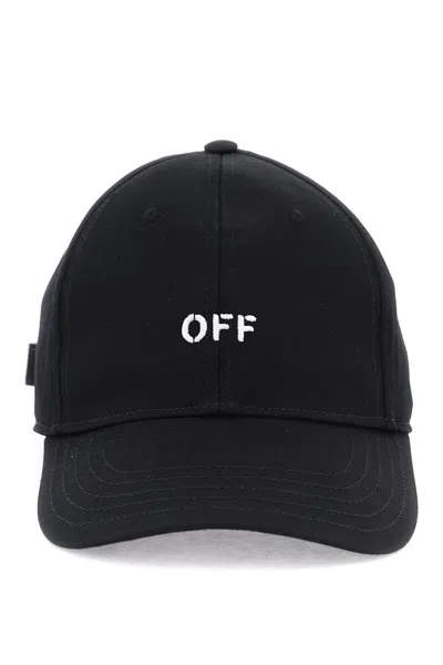 Off-white Baseball Cap With Off Logo In Black