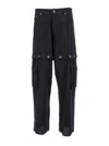 Off-white Black 90s Logo Straight Leg Cargo Pants In Multicolor
