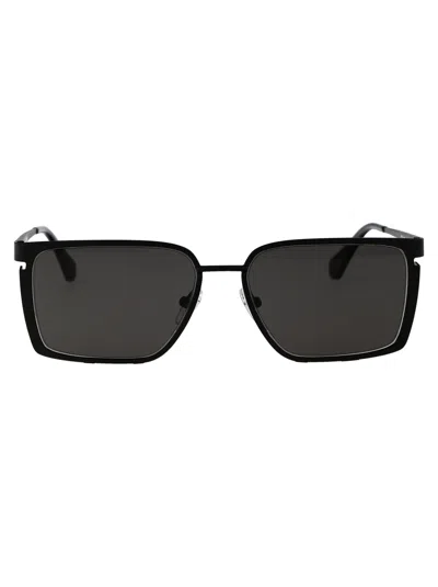 Off-white Black Acetate Metal Sunglasses