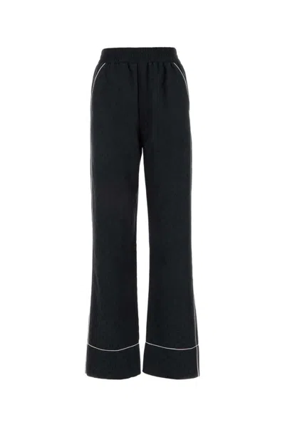 OFF-WHITE BLACK ALL OVER LOGO PRINT PANT