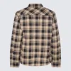 OFF-WHITE OFF-WHITE BLACK AND BEIGE COTTON CHECKED SHIRT