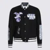Off-white Off White Men Eagle Wool Varsity Jacket In Black