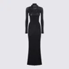 Off-white Black And Blue Viscose Blend Dress