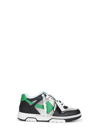 Off-white Black And Green Out Off Office Calf Gradient Sneakers