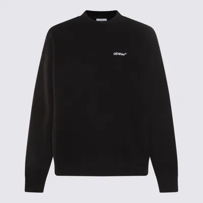 OFF-WHITE OFF-WHITE BLACK AND WHITE COTTON EMBROIDERED ARROW SWEATSHIRT