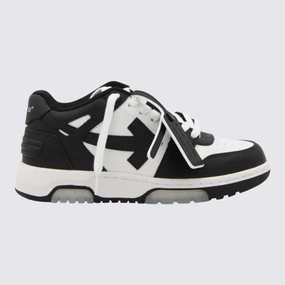 OFF-WHITE OFF-WHITE BLACK AND WHITE LEATHER OUT OF OFFICE SNEAKERS