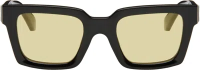 OFF-WHITE BLACK & YELLOW CLIP-ON SUNGLASSES