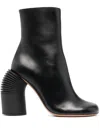 OFF-WHITE BLACK ANKLE BOOT WITH SPRING HEEL