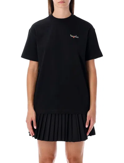 Off-white Arrow Glass Flower Regular Logo T-shirt In Black