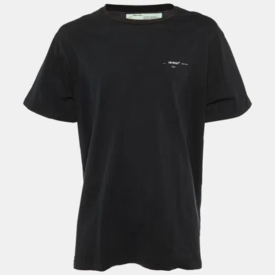 Pre-owned Off-white Black Arrow Print Cotton Oversized T-shirt S