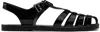 Off-white Black Arrow Pvc Flat Sandals In Black White