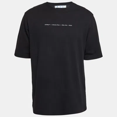 Pre-owned Off-white Black Arrow Stroke Print Cotton T-shirt M