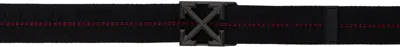 Off-white Black Arrow Tape Belt In Black - No Color
