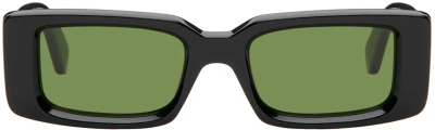 Off-white Black Arthur Sunglasses In Black Green