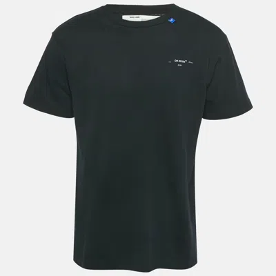 Pre-owned Off-white Black Backbone Print Cotton T-shirt S