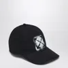 Off-white Cotton Arrows Spray Baseball Cap In Black