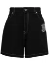 Off-white Off White™ Black Cotton Short With Logo In Black