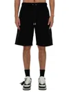 Off-white Black Bermuda Shorts With Logo Detail