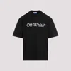 Off-white Oversized Black T-shirt With Contrasting Logo Print In Cotton In Black