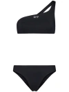 Off-white Embroidered Logo Bikini Set With In Black